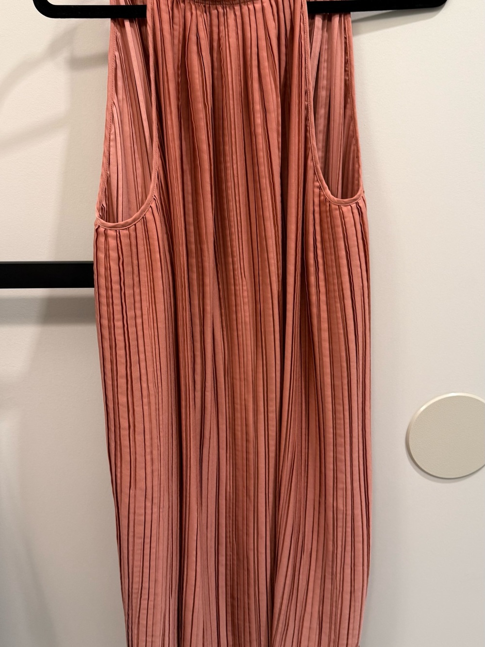 Banana Republic Dusty Rose Pleated Midi Dress
